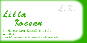 lilla kocsan business card